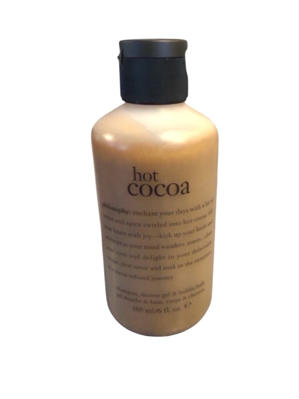New Philosophy Hot Cocoa Shampoo Shower Gel and Bubble Bath